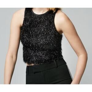 SMYTHE Tinsel Tank size Large (Black Metallic)